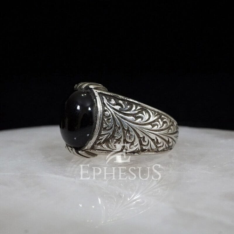 Mens Onyx Pinky Ring