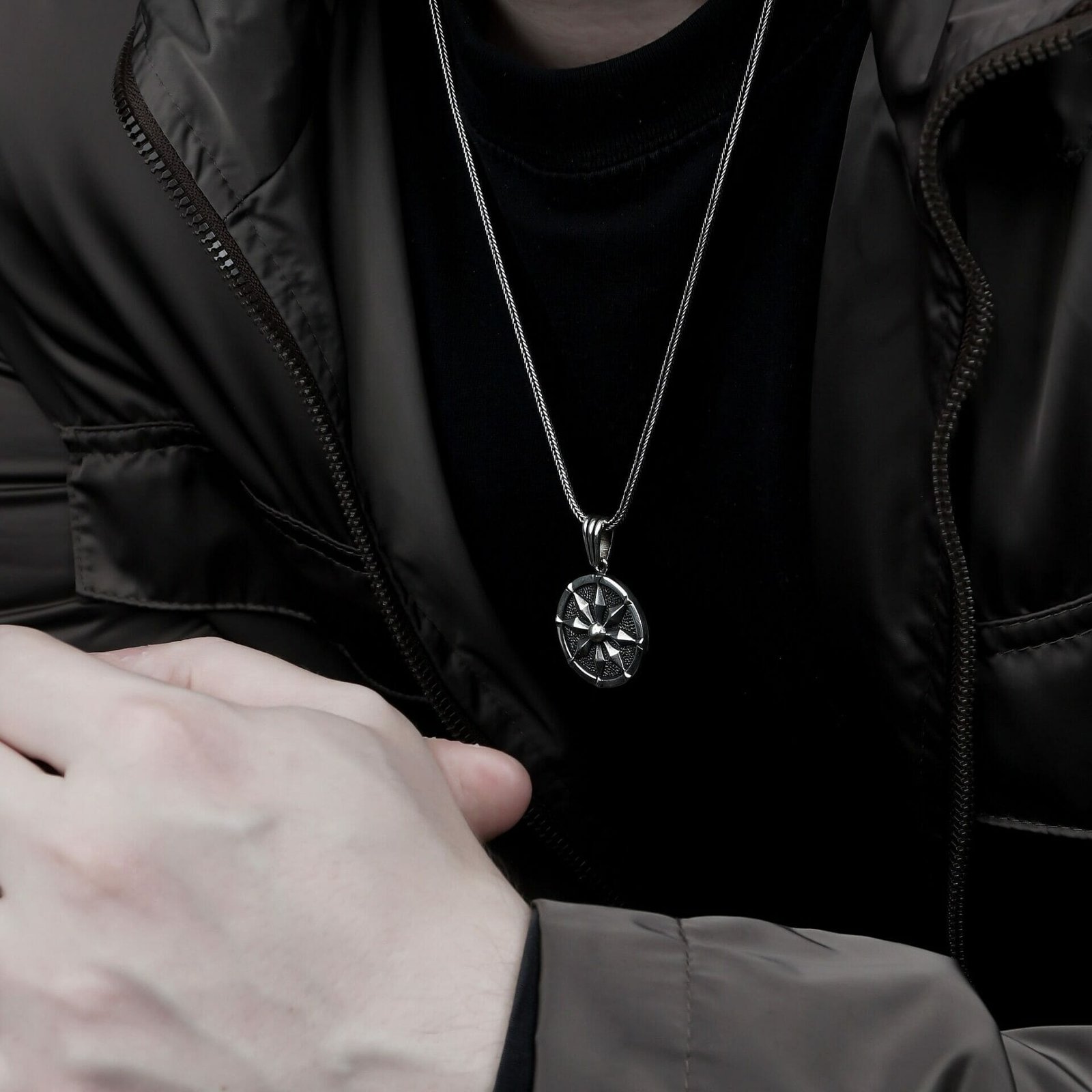 thumbnail image 2 of Chaos Magick Star Necklace – Stainless Steel – Choose Length 16” To 50” 2 of 3